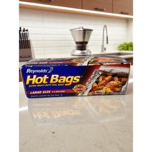 Reynolds Hot Bags Foil Cooking Bags Large Size‎ 3 Pack 17x15 Discontinued HTF